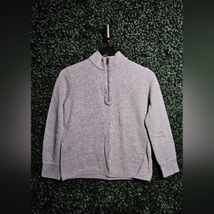 Kid's Gray Half-Zip Sweater